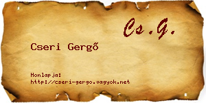 Cseri Gergő névjegykártya